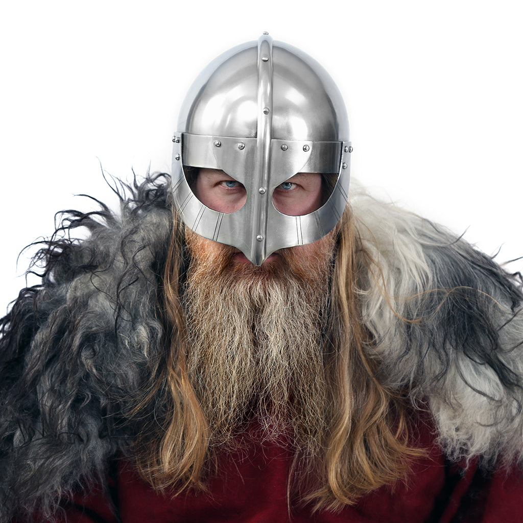 Coppergate Helm met een geklonken Maliënkolder Coppergate Helm met een geklonken Maliënkolder