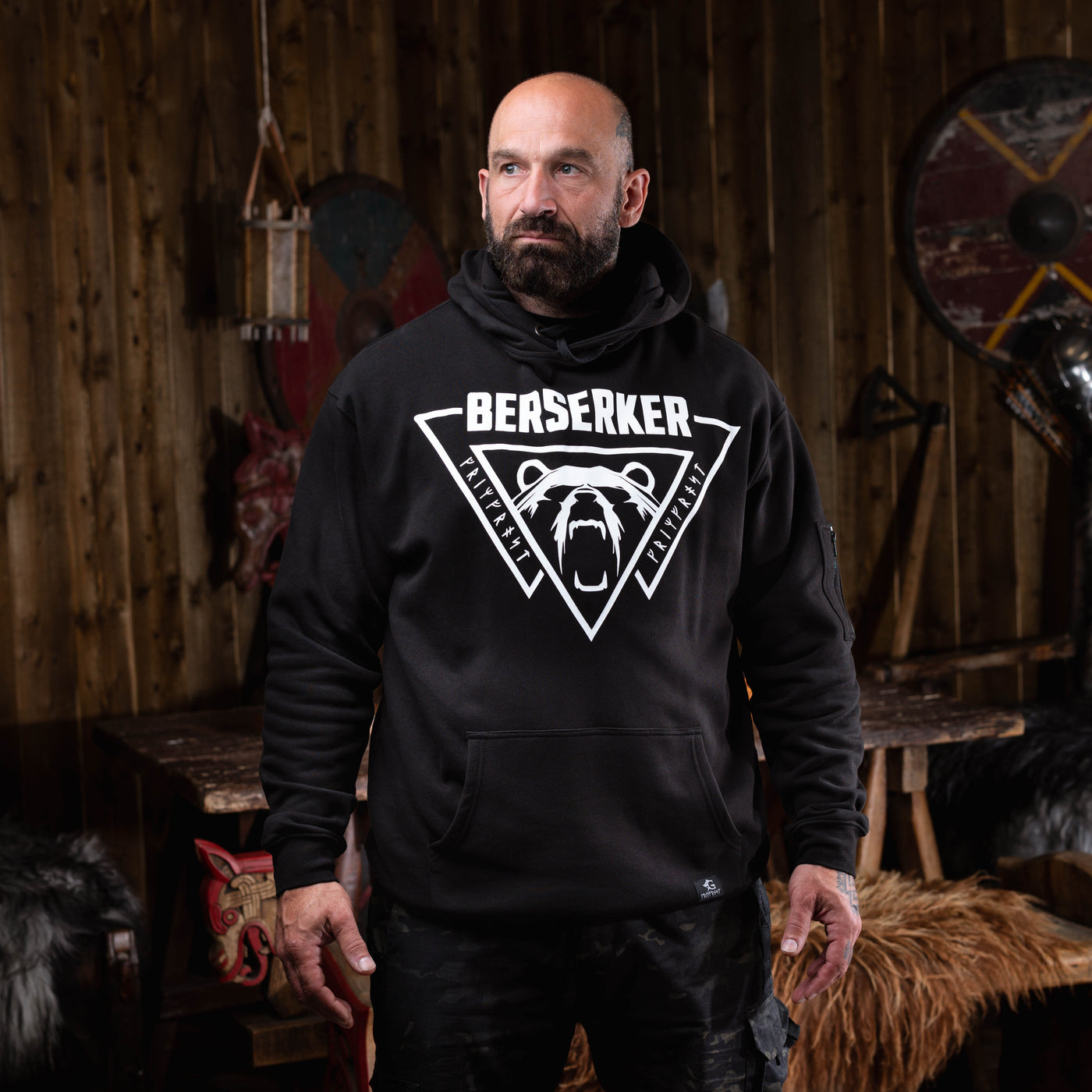 Premium Hoodie, Berserker, Schwarz