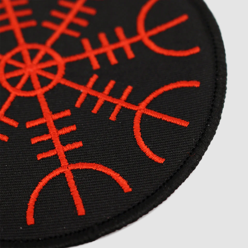Aegishjalmur Patch, Embroidered, Black
