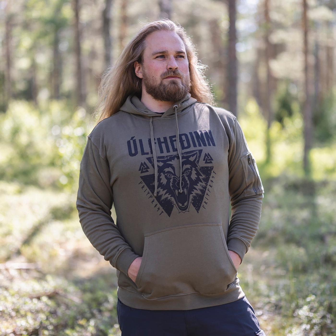 Premium Hoodie, Ulfhedinn, Grün