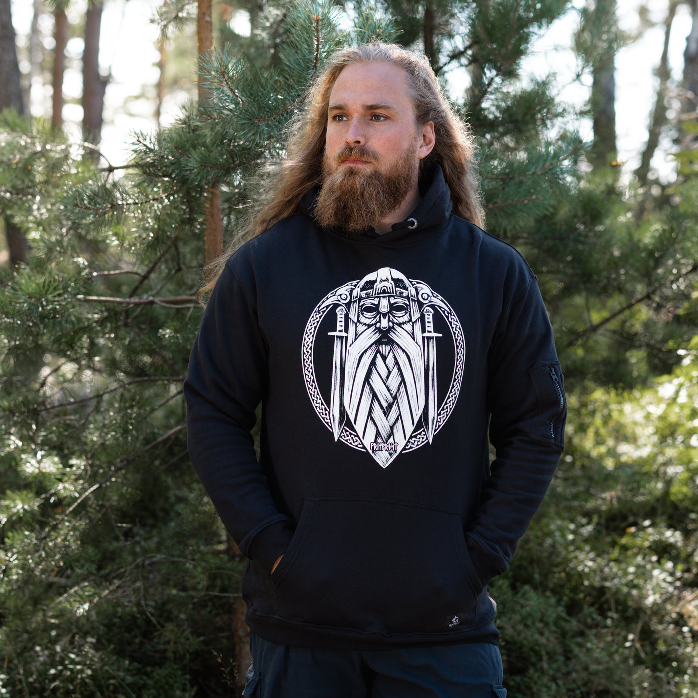 Premium Hoodie, Odin, Schwarz