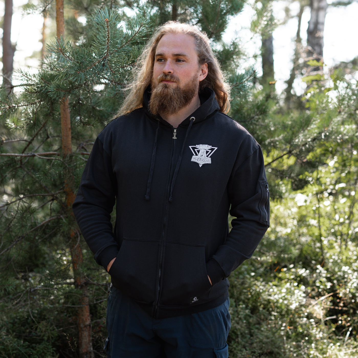 Premium Zoodie, Heathen, Schwarz