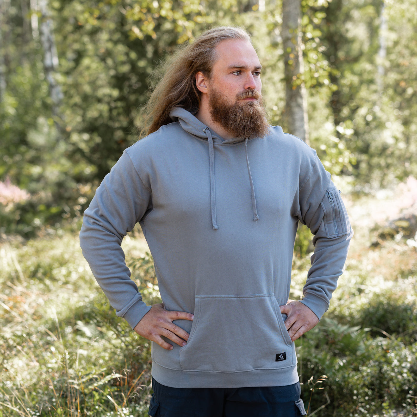 Premium Hoodie, Grimfrost, Grau