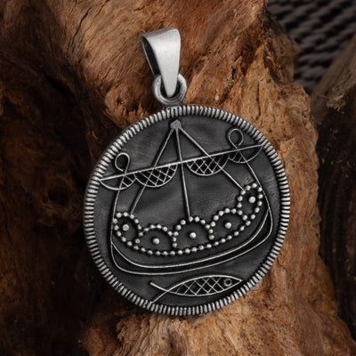 Ribe Ship Pendant, Silver
