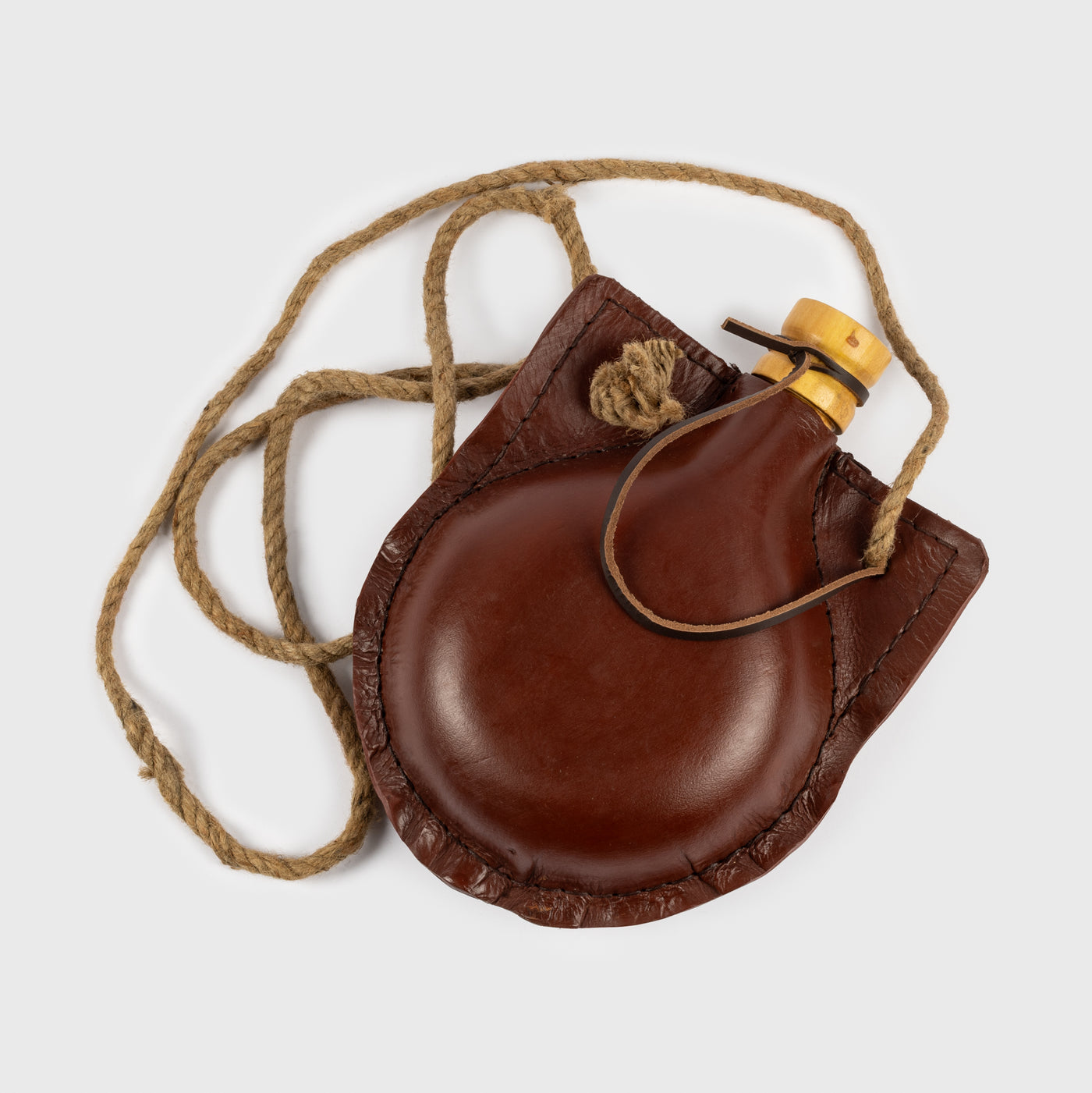 Wasserflasche, Leder