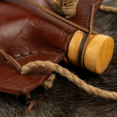 Wasserflasche, Leder