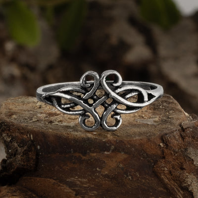 Swirl Ring, Silber