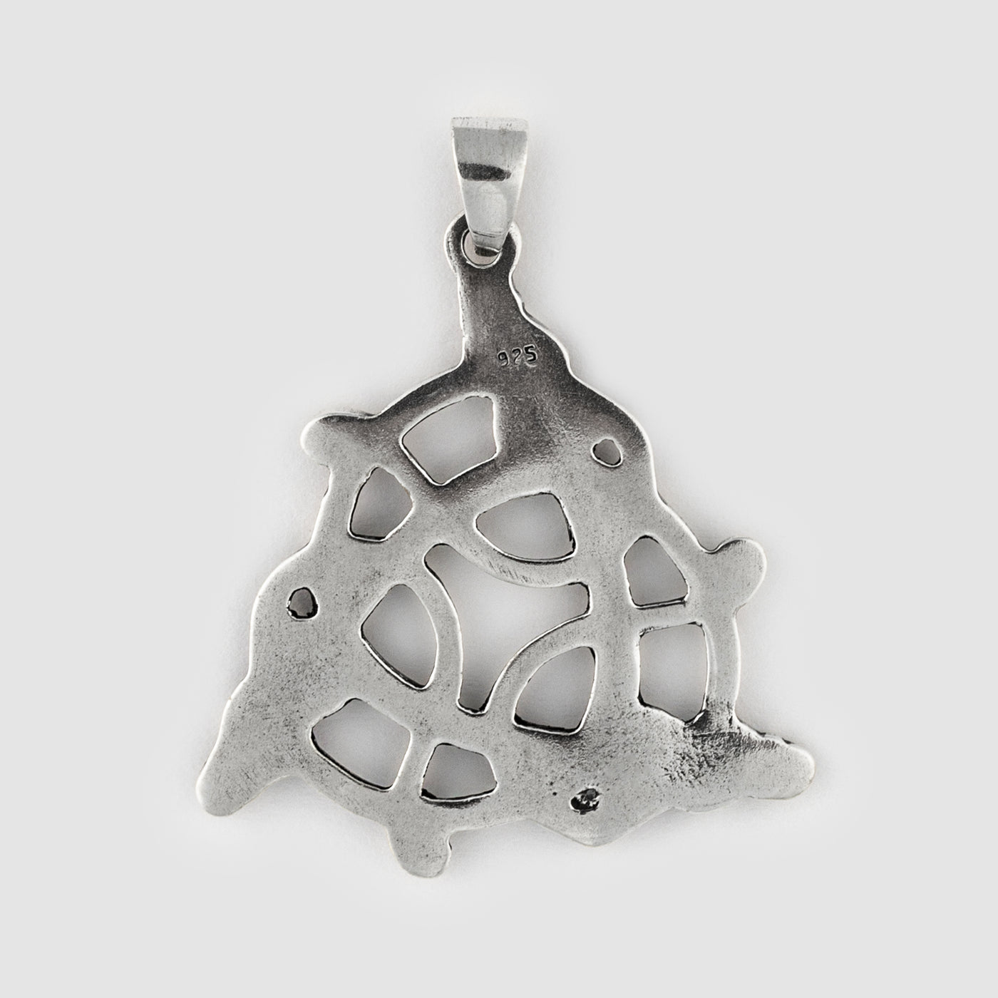 Coiling Triquetra Pendant, Silver