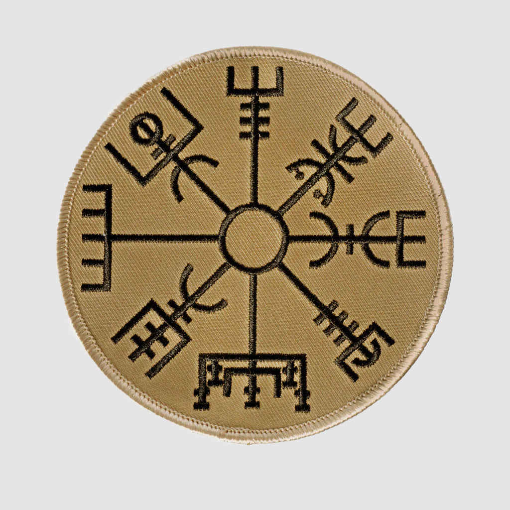 Vegvisir Patch, Embroidered, Desert