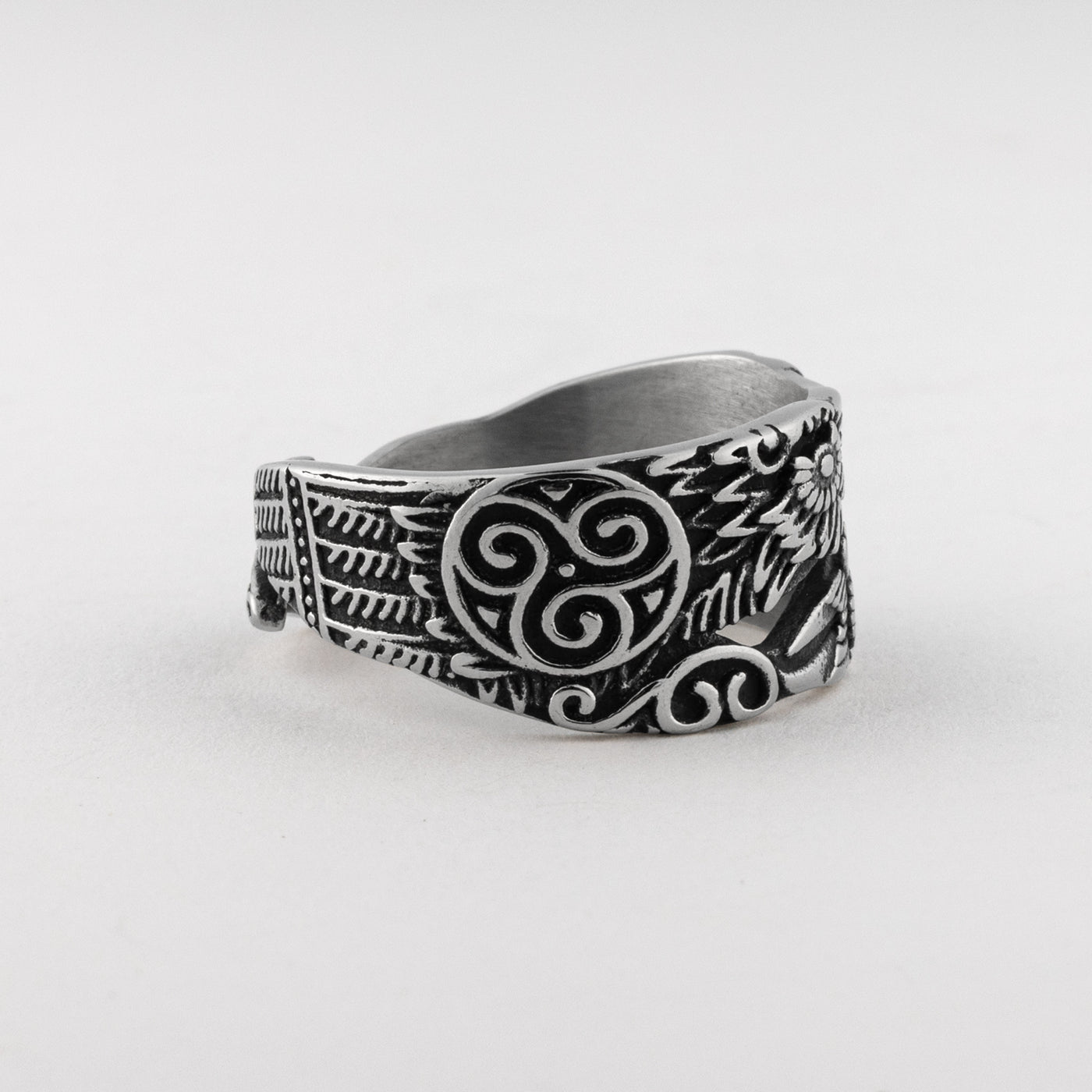 Hugin & Munin Ring, Stainless Steel