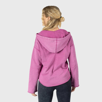 Damen Crop Hoodie, Shieldmaiden, Rosa