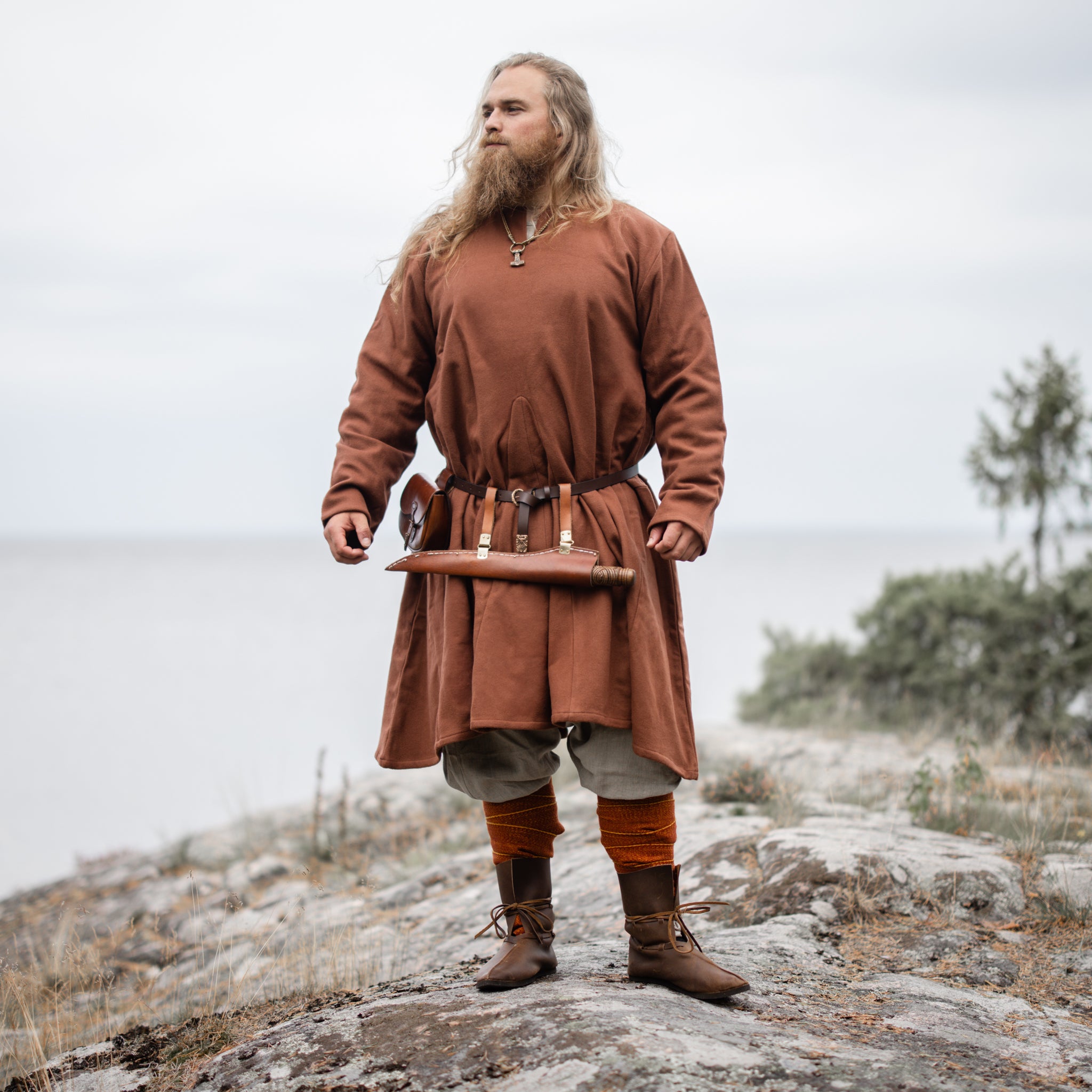 Wiking Wolltunika, Moselund, Rost – Grimfrost Intl