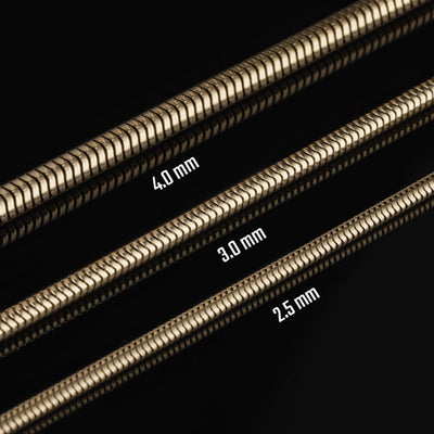 Snake Chain, Vergoldet