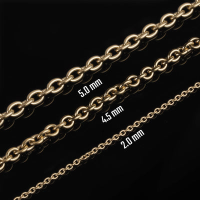 Viking O Chain, Gold Plated