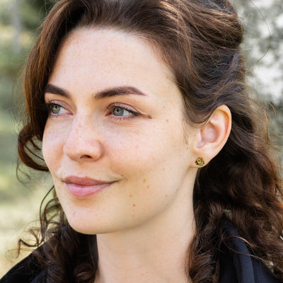 Ohrstecker, Valknut, Vergoldet