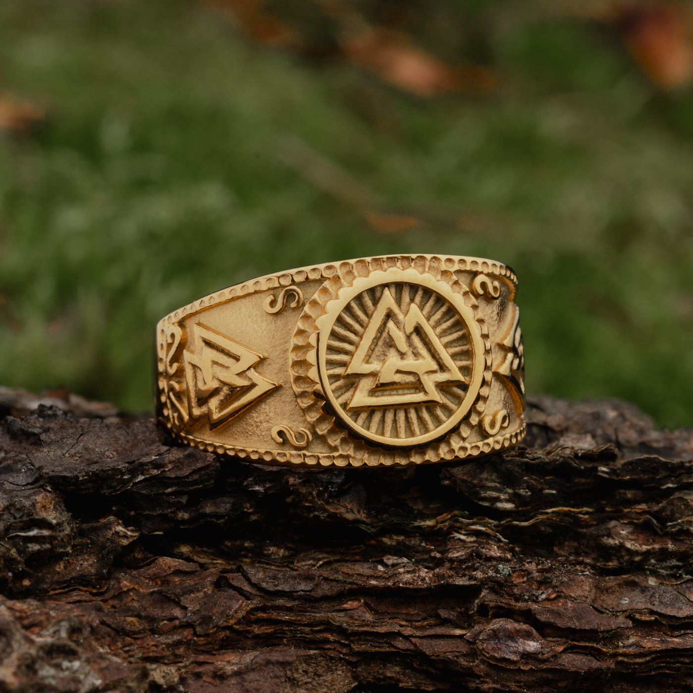 Valknut Ring, Vergoldet