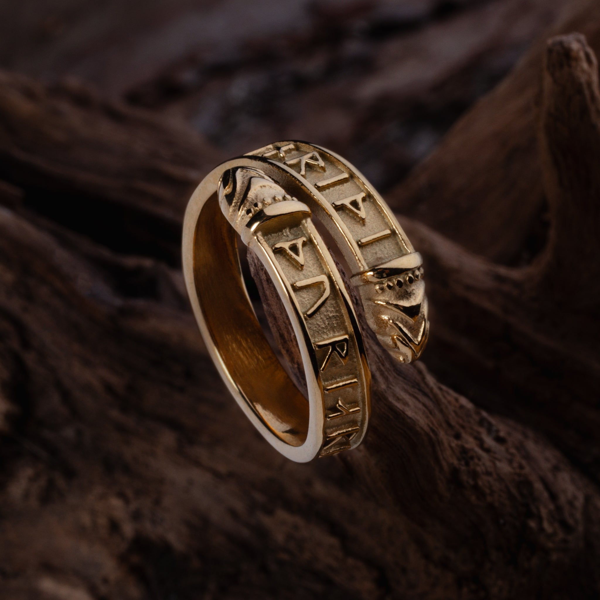 Thor Lindworm Ring, Gold Plated – Grimfrost Intl