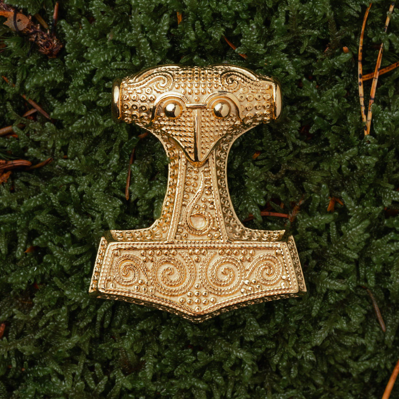 Skane Thor's Hammer, XL, Gold Plated