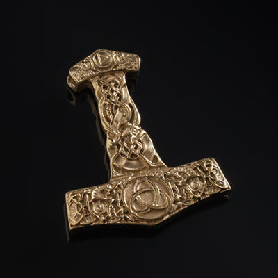 Triquetra Thorshammer, Vergoldet