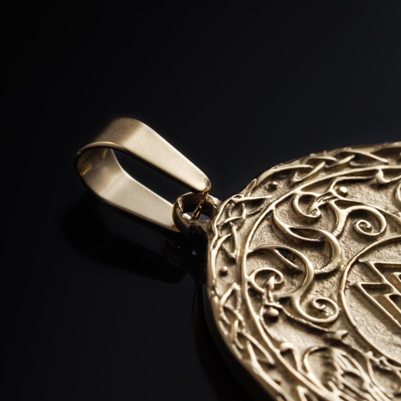 Valknut Anhänger, Vergoldet