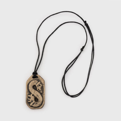 Dragon Loop Ceramic Pendant