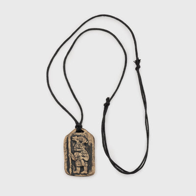 Boar Warrior Ceramic Pendant