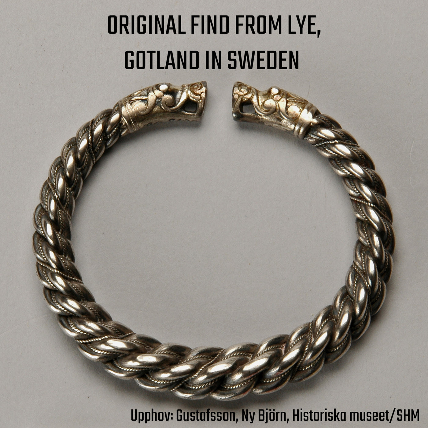 Premium Thick Gotland Armring, Silver
