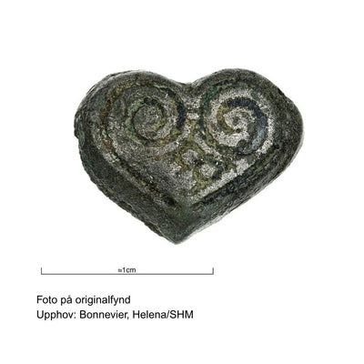 Birka Herz Ohrringe, Bronze