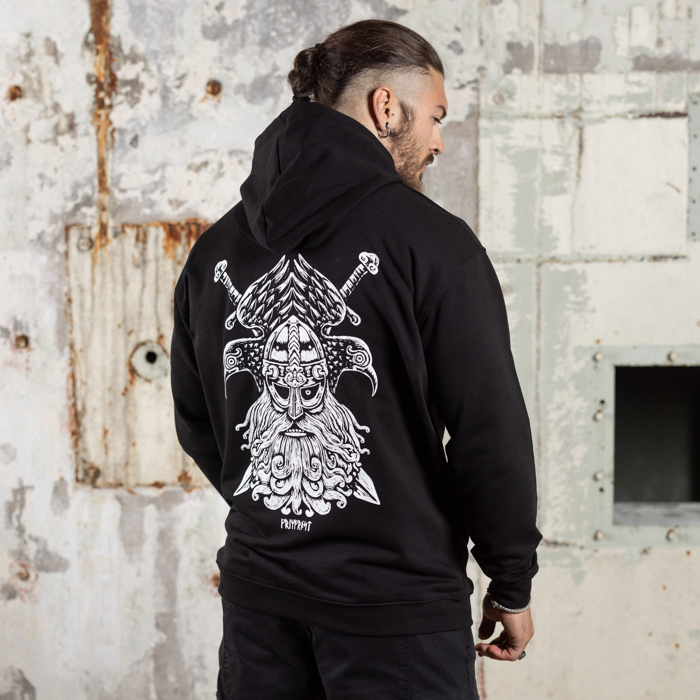 Premium Hoodie, Odin & Ravens, Schwarz