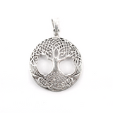 Viking Jewelry - Yggdrasil Amulet, Silver - Grimfrost.com