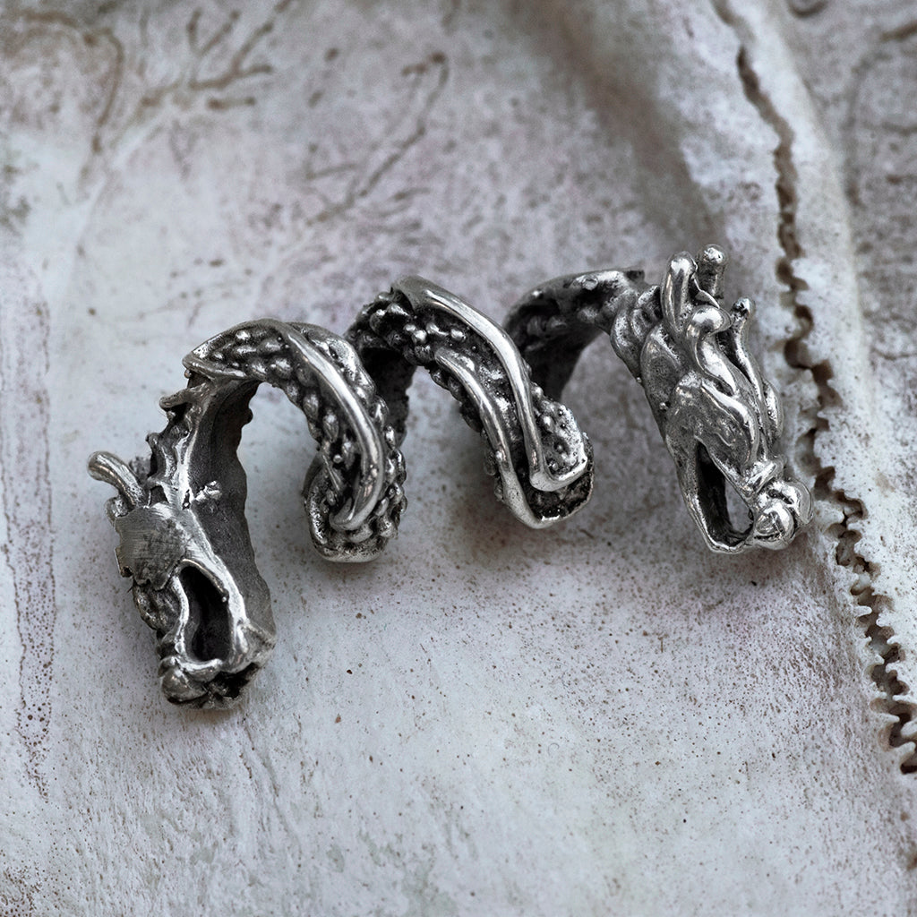 Beard Rings - Beard Bead, Silver Jörmungandr - Grimfrost.com