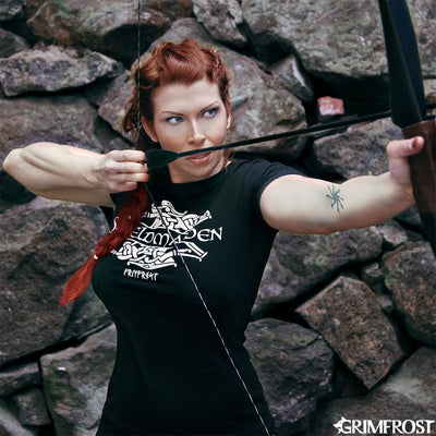 T-shirts - Women's Shirt, Shieldmaiden, Black - Grimfrost.com