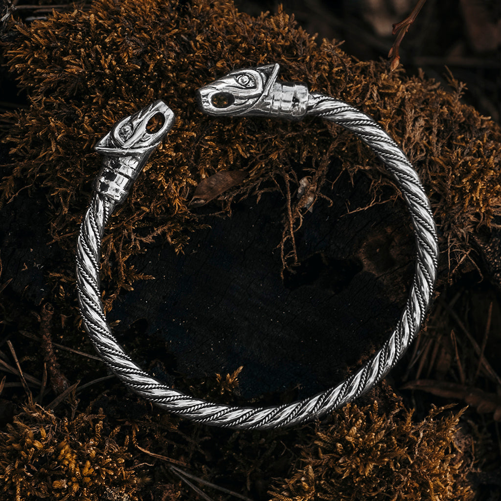 Arm Rings - Freki & Geri Armring, Silver - Grimfrost.com