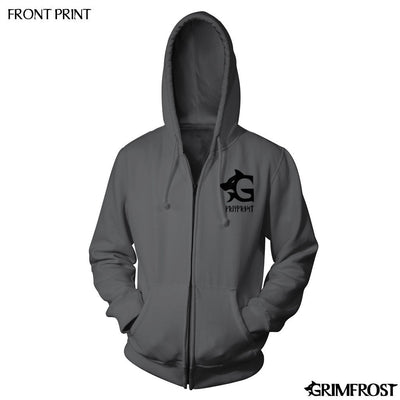 Hoodies - Zip Hoodie, Grimfrost, Steel Grey - Grimfrost.com