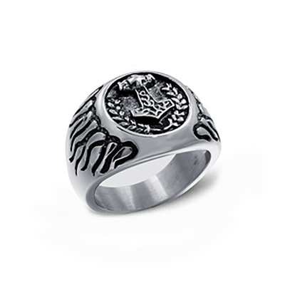 Rings - Mjolnir Ring, Stainless Steel - Grimfrost.com