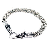 Viking Jewelry - Wolf King Chain Bracelet, Stainless Steel - Grimfrost.com