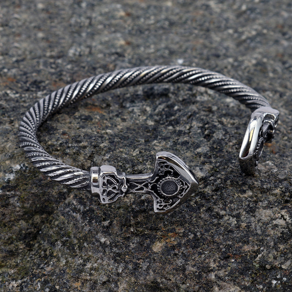 Arm Rings - Mjolnir Armring, Stainless Steel - Grimfrost.com