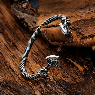 Arm Rings - Mjolnir Armring, Stainless Steel - Grimfrost.com