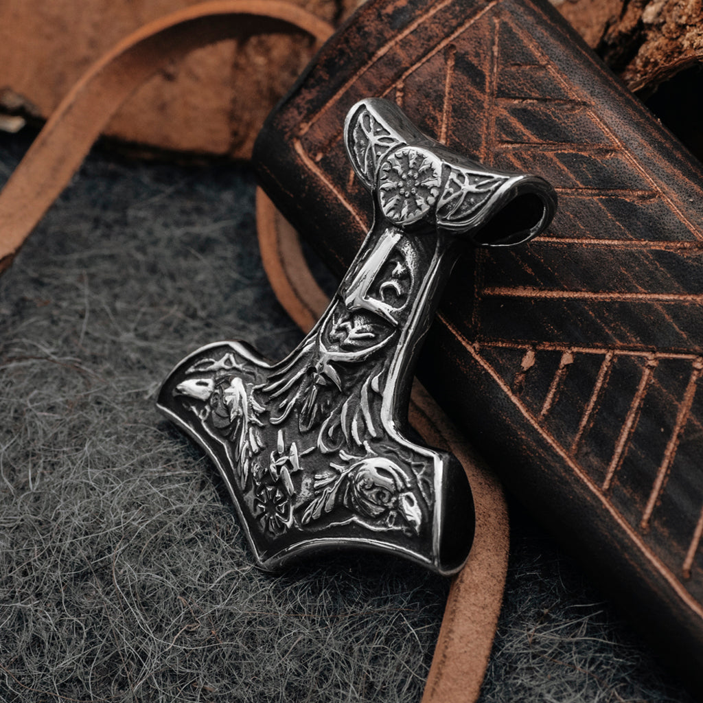 Thor's Hammers - Ravens Hammer, Stainless Steel - Grimfrost.com