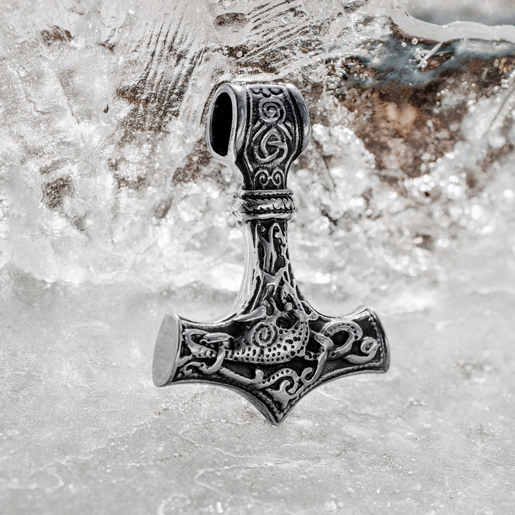 Thor's Hammers - Ornament Thor's Hammer, Stainless Steel - Grimfrost.com