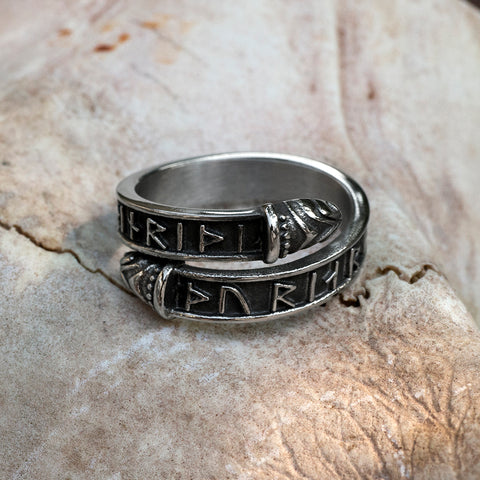 Thor Lindwurm Ring, Edelstahl