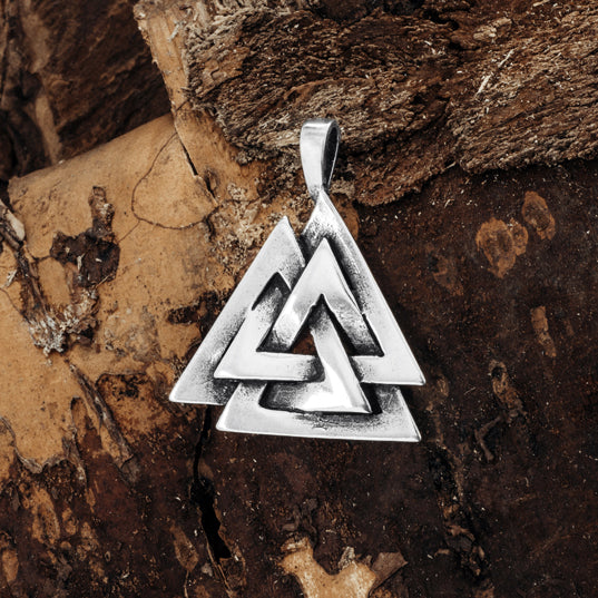 Valknut Anhänger, Silber