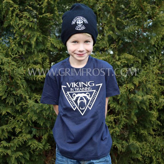 Kinder T-Shirt, Viking, Navy Blue