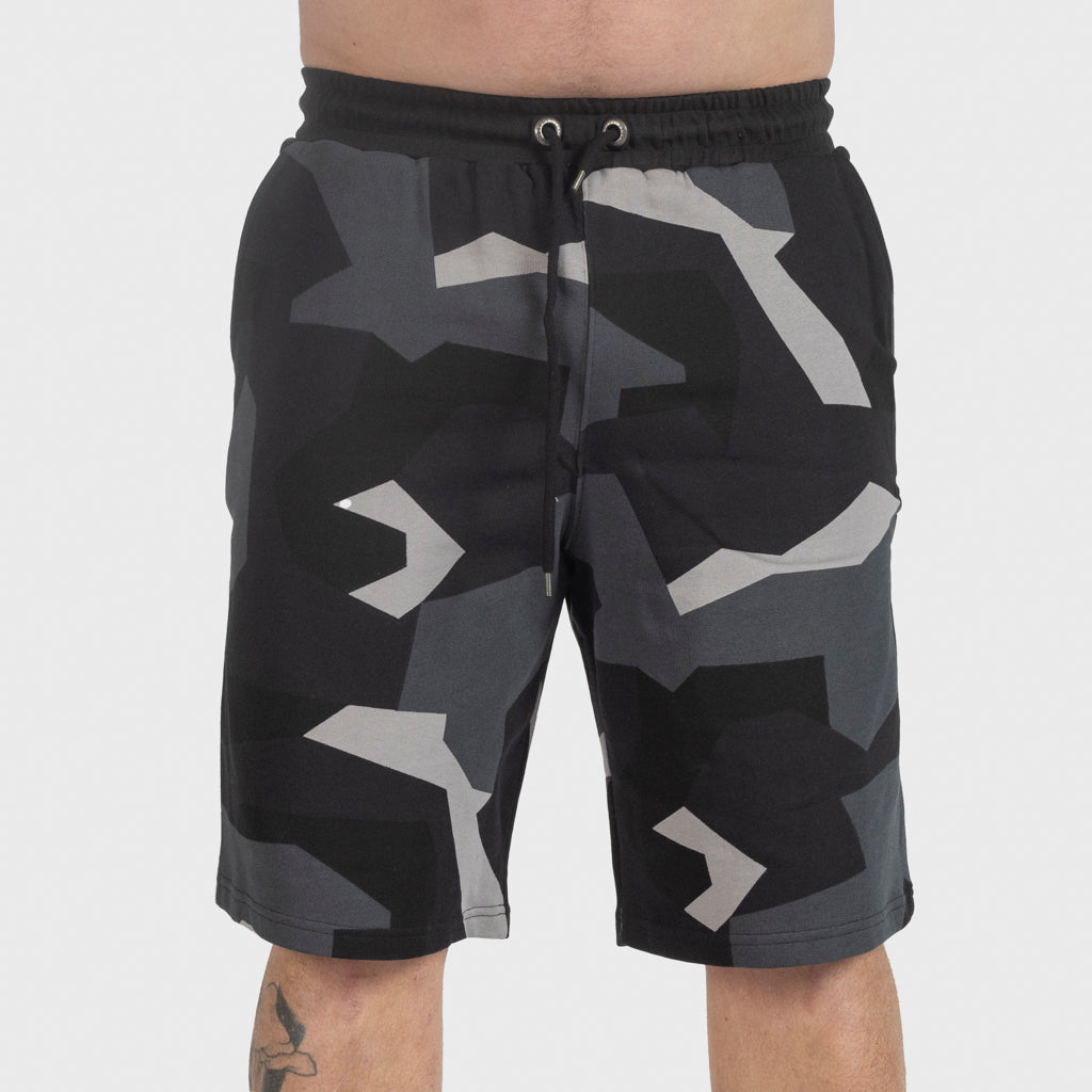 Premium Sweatshorts, Grimfrost, M90 Grau Camo