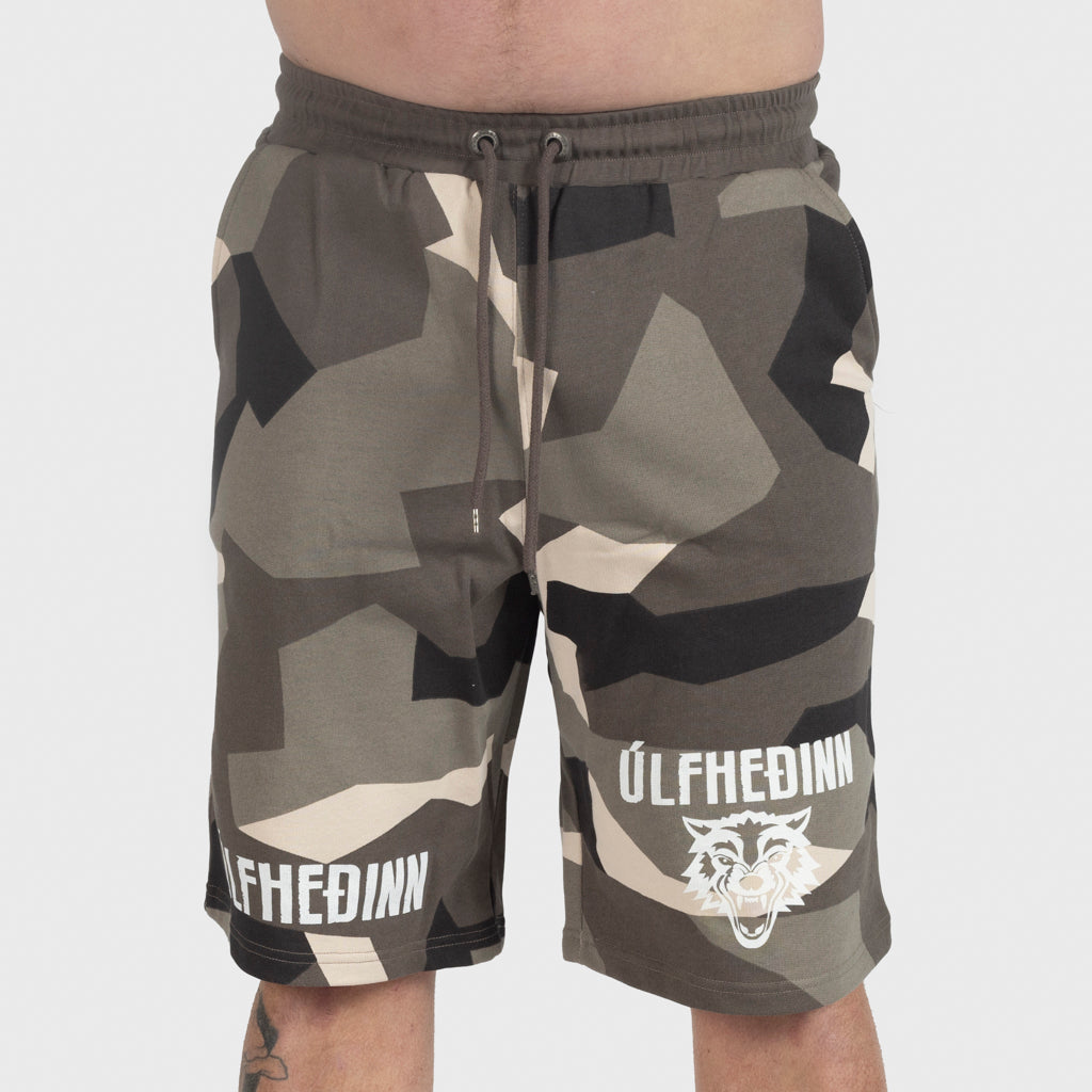 Premium Sweatshorts, Ulfhedinn, M90 Braun Camo