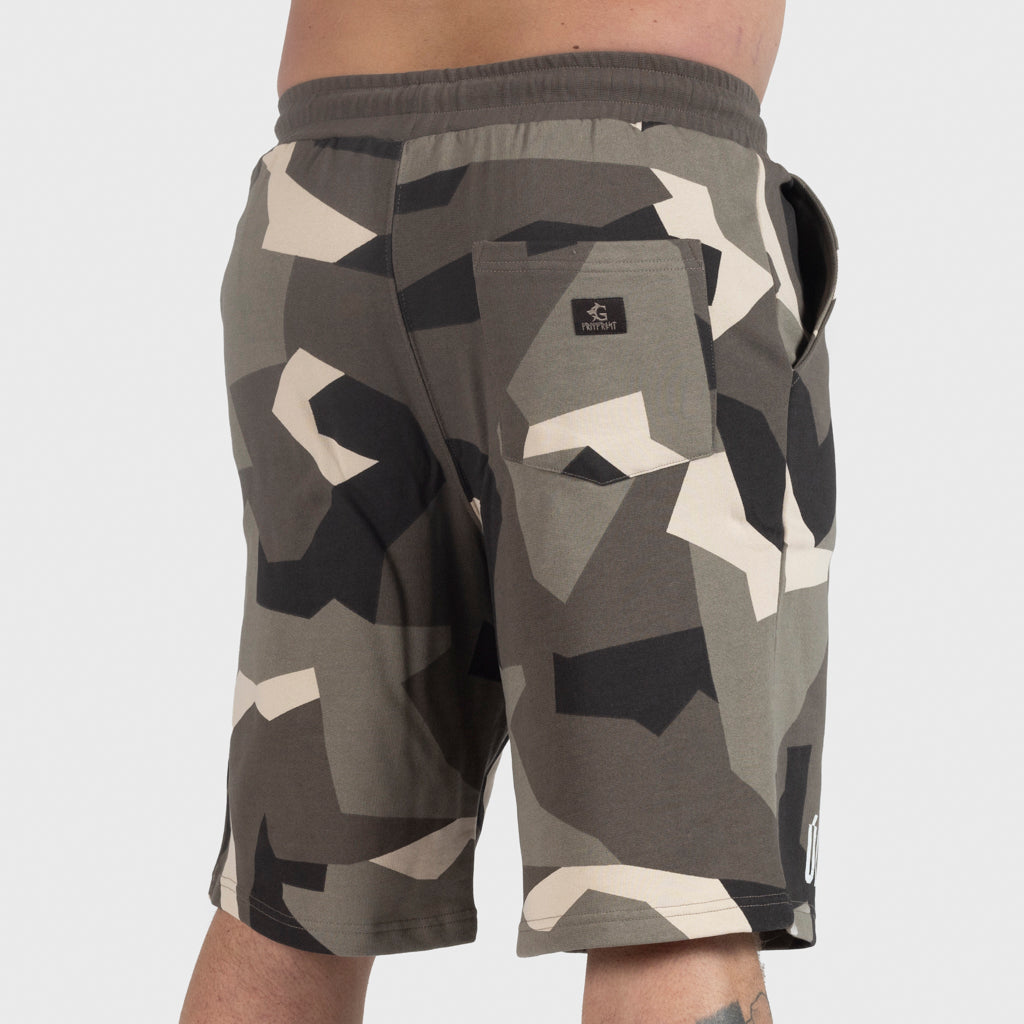 Premium Sweatshorts, Grimfrost, M90 Braun Camo