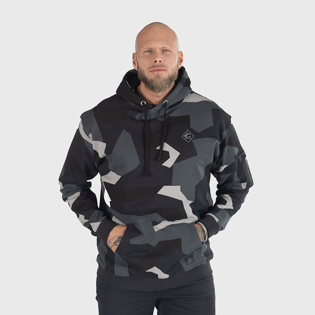 Premium Hoodie, Grimfrost, M90 Grau Camo