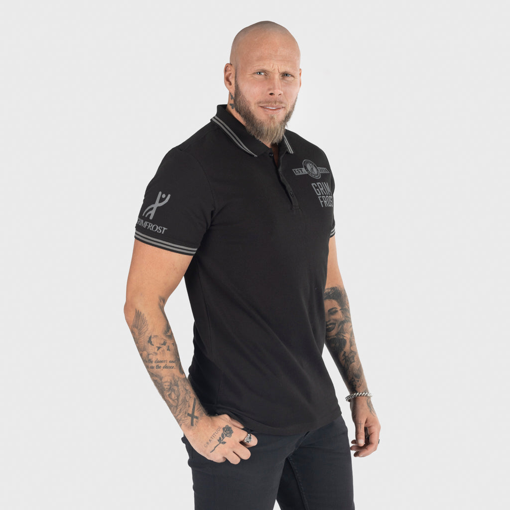 Polo Shirt, Team Grimfrost, Schwarz