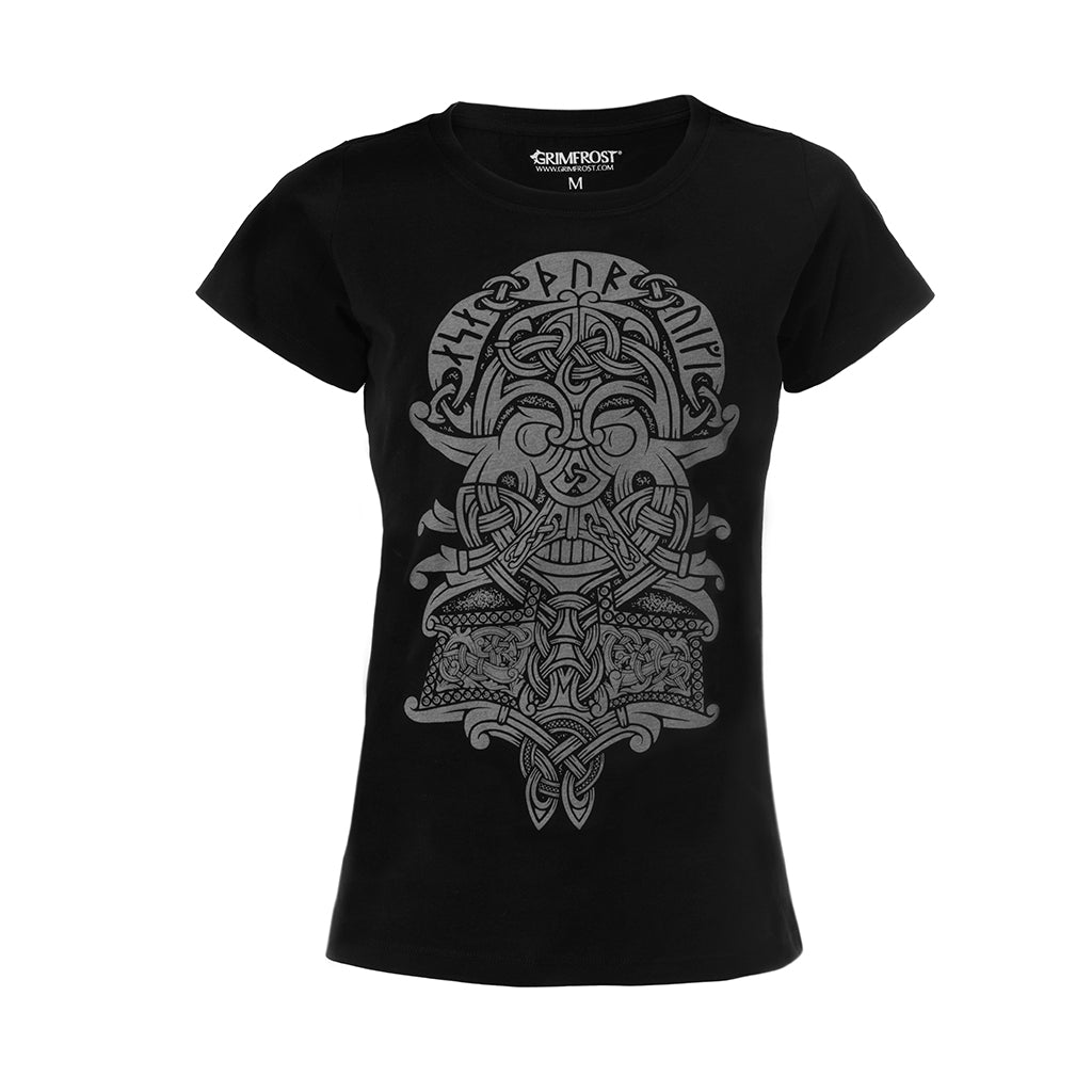 Damen Premium Tee, Thor Mask, Schwarz