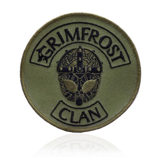 Grimfrost Clan Patch, Bestickt, Army Green